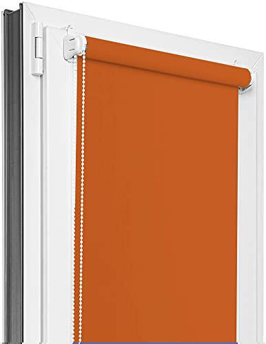 Estika Verdunklungsrollo ohne Bohren - Stoffbreite 95 cm x 150 cm - Weiß - 6 Stofffarben, Rollos für Fenster ohne Bohren, Klemmfix-Rollos für Fenster innen