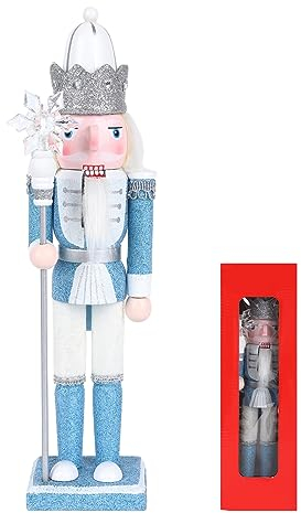 30 cm Figurine Casse Noisette Noel,Casse-Noisette Soldat Casse-Noisette en Bois Roi Soldat Figure,Casse-Noisette de Noël en Bois,Décorations de Noël Casse-Noisette (Roi)