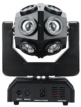 Lumières stroboscopiques Dj, Disco Night Maker, Tête mobile à faisceau LED 12 × 12 W Rgbw Disco rotatif Strobe Light 4in1 Controller Professional Dj Party Nightclub Club Wedding St Facile à installer,
