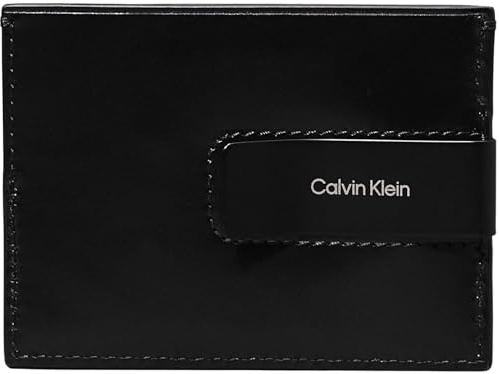 Calvin Klein Herren Kartenetui Glow Cardholder 3 Fächer, Schwarz (Ck Black Leather), Einheitsgröße