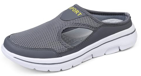 Meik Mangni Zoccoli Donna Uomo Sabot Ciabatte Grigio 41 EU