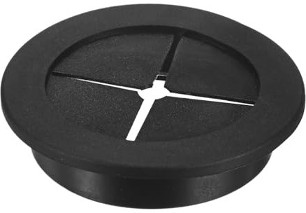 M METERXITY Gommini In Gomma Per Cavi 50mm Passacavo Doppia Faccia Flessibile Copri Foro Tavolo Per Protezione Cavi/Elettrici Passacavo [Nero]