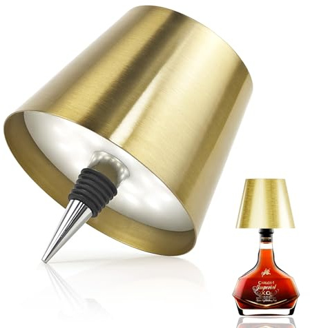 MU LIN lampada bottiglia ricaricabile,lampada da tavolo senza fili,Controllo Touch da 3 Modalita Temperatura di Colore, Dimmerabile, per Soggiorno, Ristorante