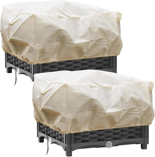 Hydrogarden Lot de 2 Housse Hivernage Plante, Voile d’Hivernage Housse de Protection Voile Hivernage Housse d'hivernage Bâche Protection Arbustes Couverture Housses de Protection Tissu 150x45x40cm