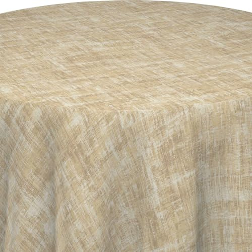 Wachstuch Wachstischdecke Vintage Flair Braun Rund 120 cm Tischdecke abwischbar