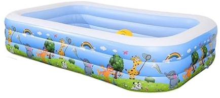 Aufblasbarer Pool, quadratisch, verdickter, Faltbarer Planschbecken, platzsparender for die Familie(1.8m)