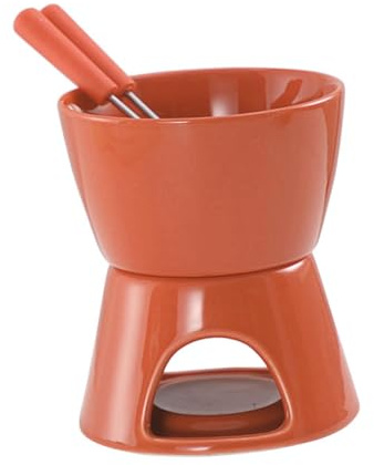 YIXANNX Porcelain Melting Pot Cookware Butter Warmer Snack Pot for Family Dinners Fondue Set is Made of Ceramic Candy Dessert Broth Butter Heater Melt