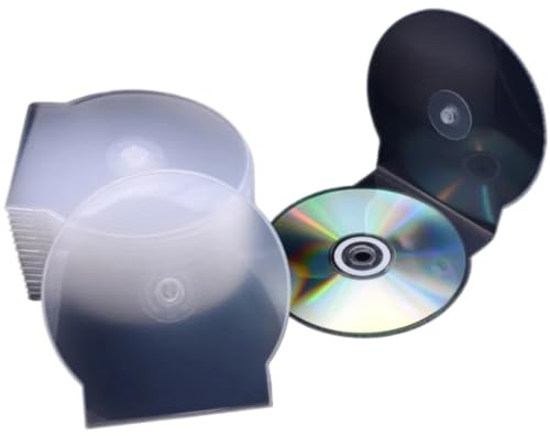 ZRHWSPD 1/3 st tom CD transparent plast runt skivfodral i ett stycke