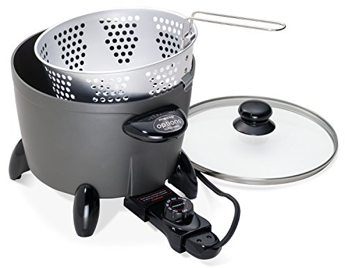 WEPMMJ 50 cm Presto 06003 Options Multicocina/vaporizador eléctrico, 6 quarts, Aluminio, Negro