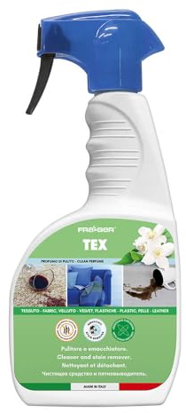 FRA-BER pulitore e smacchiatore per Tessuti e tappezzeria e Pelle con elimina odori Spray Tex 1 Pezzo da 750ML