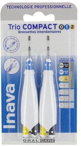 Inava Interdentalbürsten 0,6 mm – 0,8 mm – 1 mm Trio Compact