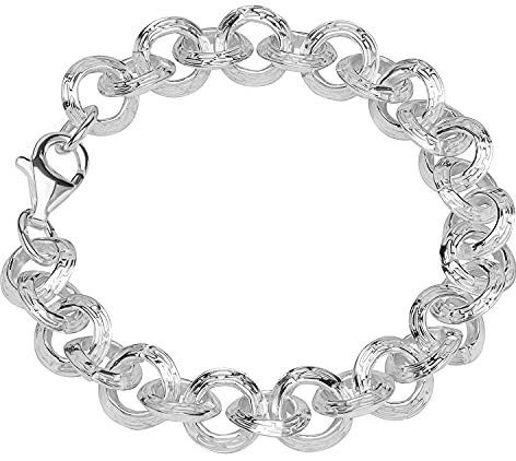 NKlaus pulsera de plata esterlina 925 23cm cadena de guisantes de los hombres de diseño de la cadena exquisita 12219