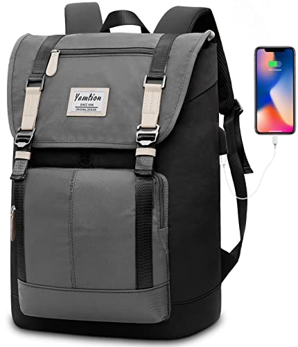 YAMTION Mochila para Ordenador Portátil 17 Pulgadas,Mochila unisex para Niños y Señoras, Mochilas Escolares Juveniles para Instituto Universidad