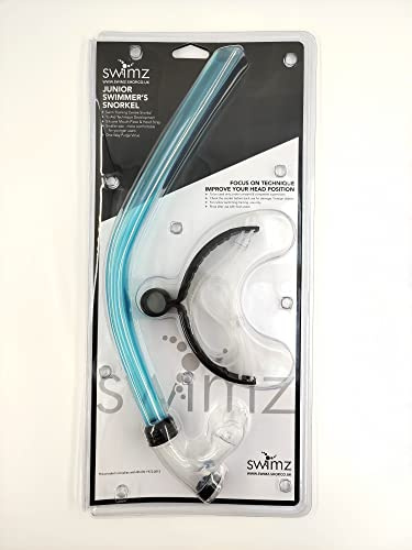 Swimz Junior Centre Swim Training Snorkel Blue, Junior Front Snorkel, Frontal Training snorkel - Junior