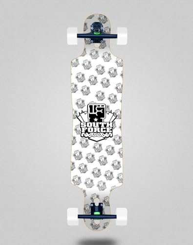 South Force Skate Skateboard Longboard Complete 40 x 9 Drop NF White