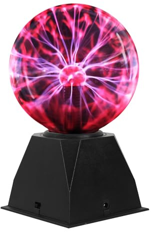 DELIPOP 6 Inch Plasma Ball Lamp, Touch & Sound Sensitive Plasma Globe Magic | Nebula Electric Lightning Ball Science Toys for Kids, Christmas, Home, Party