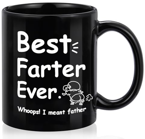 Ptesuply Gifts for Dad, Funny Fathers Day Gift Coffee Mugs Dad Gifts, 11oz Novel Coffee Tea Mugs with Hilarious Pattern for Papa for Birthday Fathers Day (B)