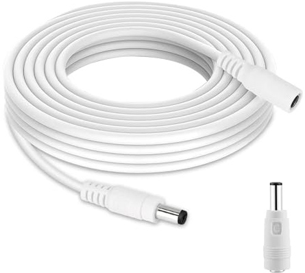 Lonnky 3 Meter DC Verlängerungskabel für AVM Fritz!Box 7590, 7580, 7582, 7560, 3490, 6590, 6490, 6430, 4040, 4020, 5,5 mm Stromnetzteil Verlängerung, Compatibel mit Telekom Speedport Smart