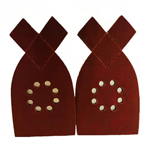 30pcs 80 Grit Sanding Pads Sanding Sheets 8 Holes Hook and Loop Sander Sheets for Black and Decker KA220G KA230 Large Mouse Sander Pads