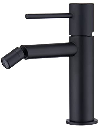 IMEX Grifo de Bidé Monomando Serie Monza - Grifo de Cuerpo de Latón con Cartucho Cerámico Ø26 mm TOP, Conexión Flexos 3/8”, Diseño Compacto para Baños Modernos
