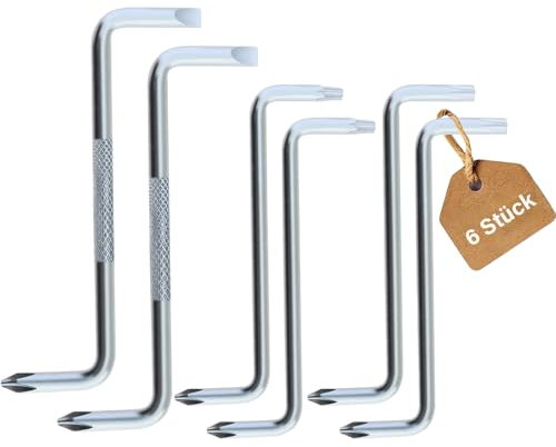 Set di 6 cacciaviti offset, chiavi a brugola Torx, cacciavite Z con croce e testa a taglio, cacciavite a croce, set di cacciaviti per testa Torx, set di chiavi Torx