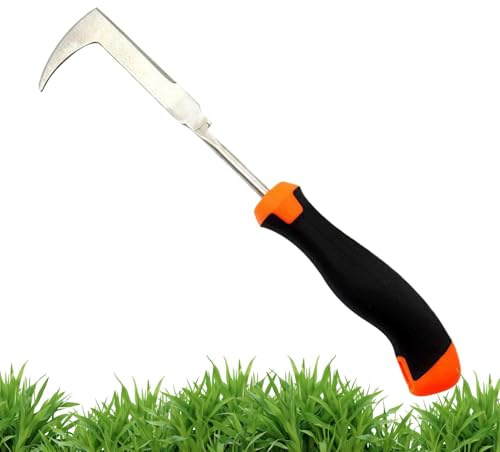Outil de désherbage manuel - Désherbeur manuel - En acier inoxydable - Outil multifonction - Extracteur d' - Extracteur de gazon et pioche - Ergonomique pour le desserrage du sol de la pelouse