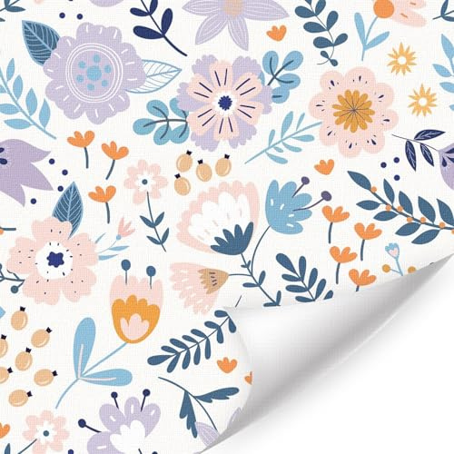 HPNIUB Colorful Botanical Floral Wallpaper Self-Adhesive Decor 44×300CM