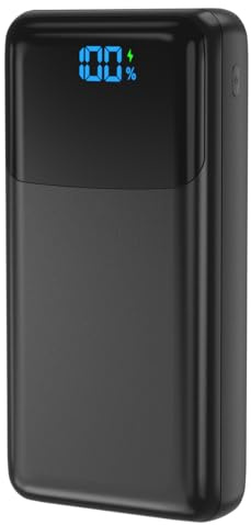 PowerBank 50000 mAh grande capacità, 22,5 W Power Bank PD 30 W ricarica rapida batteria esterna per cellulare USB C con display LED USB-C 4 uscite e 2 ingressi