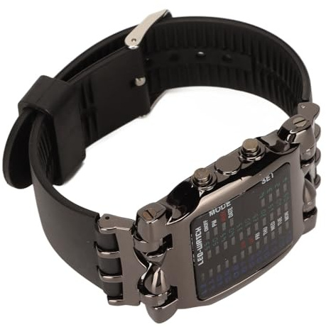 Tbest Colorido Reloj Binario LED Reloj Electronic Rechan Electronic de Forma de Cangrejo, Matemáticas únicas - Silico Gurt