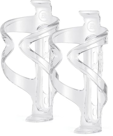 ROCKBROS 2-pack cykelflaskhållare 34 g lätt PC-flaskhållare, hållbar cykelhållare för MTB väg- och mountainbikes, genomskinlig