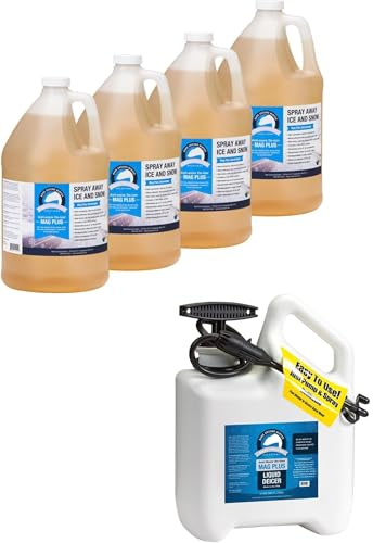 Bare Ground All Natural Anti-Snow Liquid De-Icer 1 Gallon (Pack of 4) with Bare Ground Pump Sprayer