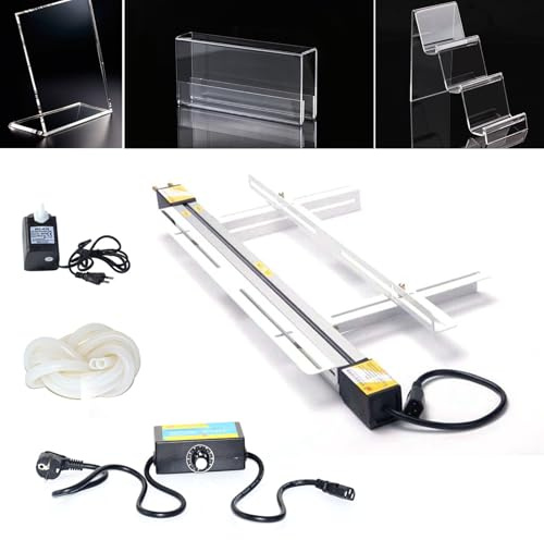 Plieuse en Acrylique, plieuse Manuelle de Feuilles de Plastique, Chauffage de Bandes, plieuse en Plastique PVC Acrylique, épaisseur de 1 à 6 mm,Avec support,600 mm / 23.6 in