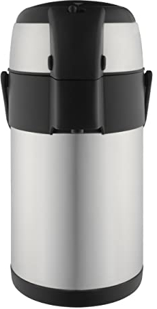 Pioneer Flasks Catering Coffee Tea Urn Pump Drinks Large Conference Flask Hot Water Dispenser, Stainless Steel, 2.2 litres, Grey, (SS22R)