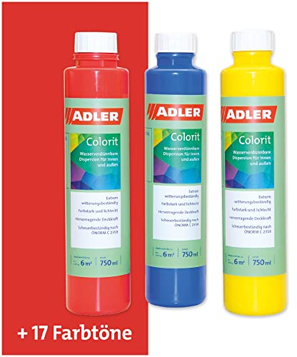 ADLER AVIVA Colorit-AF 501 Rot 750 ml Volltonfarbe Abtönfarbe Wandfarbe