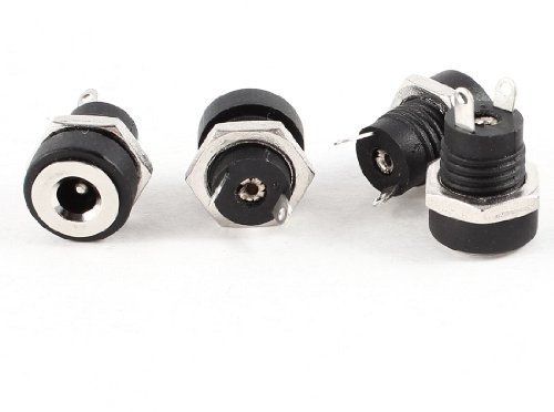 sourcing map 5 Stücke 2 Pins 1,35 mm x 3,5 mm Klinkensteckern PCB Stecker Buchse de