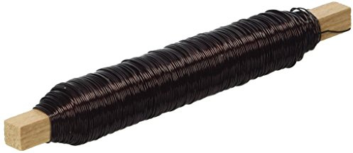 GLOREX 6 2220 044 - Wickeldraht geglüht, 100 g, 0,5 mm, 50 m, braun, zum Basteln und Binden von Gestecken und Kränzen