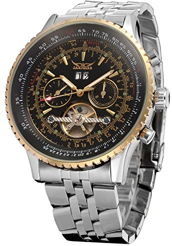 Forsining - JAG034M4T2 - Montre Tourbillon automatique pour homme avec calendrier complet