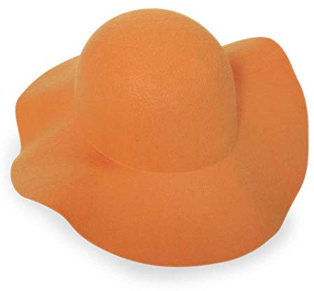KarnevalsTeufel Damen Schlapphut aus Filz in Orange Größe: ca. 58cm