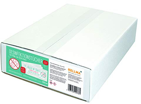 Hellma Desinfektionstücher -Alles im Griff- 2 in 1 für Hände und Oberflächen (400 Stück)
