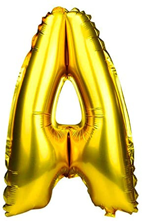 Lepep 80 cm Gold Luftballons Zahlen von 0 bis 9 Buchstaben von A bis Z Party Deko Ballons für Geburtstag Babydusche Brautparty Hochzeit Abschlussball Folienballons Dekoration (Buchstabe A)