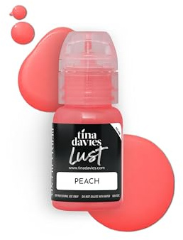 Tina Davies Professionelles Lippen-Pigment – Permanentes Lippen-Make-up – Farben heilen tongetreu – hohe Retention, 1/2 oz (Pfirsich)