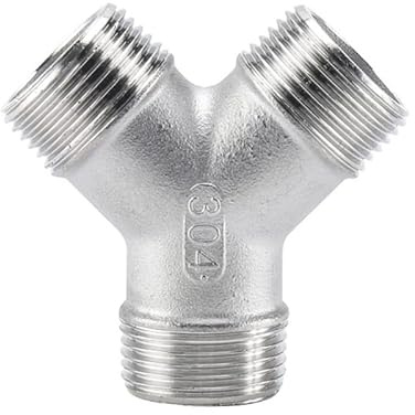 GatherTOOL 1 Pieza Macho/Hembra/Macho roscado 3 vías T Accesorio de tubería 1/4 3/8 1/2 3/4 1 2 BSP roscado SS304 Acero Inoxidable multifunción (Color : 5, Size : 1/2)