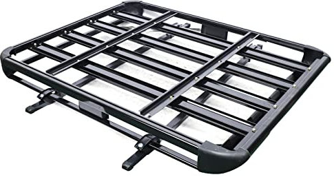 Dachgepäckträger, Universal-Dachgepäckträger aus Aluminium, SUV Universal, Reisegepäck Korb Fracht Relingträger, Aluminiumlegierung＋Abs, mit 68 kg Kapazität, 127 * 97 cm