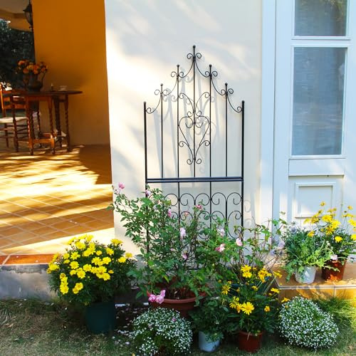 SCENDOR GARDEN Gartentrellis 150CM x 55CM x 1.3CM - Eisen, Einzigartiges Design, Robuste Konstruktion, Lattengitter für Rosen, Reben, Efeu, Clematis - Kletterpflanzenstütze