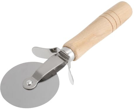 KICHOUSE Tagliapizza Con Manico Legno Strumento Per Tagliare Pizza Pancake e Pies Facile Da Pulire e Resistente Utile Per Pizzerie e Ristoranti