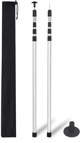 REDCAMP Zeltstangen Teleskop 2er Set, Aluminium, 104-320 cm, verstellbar