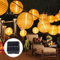 SPORWAY Lampions solaires d'extérieur de 12 m - Résistant aux intempéries - 40 LED - Guirlande lumineuse solaire d'extérieur IP65 étanche - 8 modes - Pour balcon, jardin, terrasse - Blanc chaud