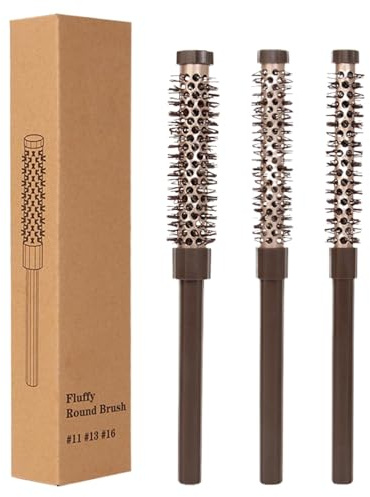 Hårkam rund borste, liten rund hårborste - Styling Combs Blow Round Brush Set,Professionell curling rollkam för kvinnliga män, styling, lyft, curling av lugg, skägg