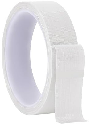 Misuyue 25mm Teflonband, Hitzebeständiges Klebeband, 0.18mm Dicke Weiß | PTFE Glasgewebeband für Vakuumiermaschine Impulsversiegeler, Hitzebeständiges bis 300℃, 10M Lange