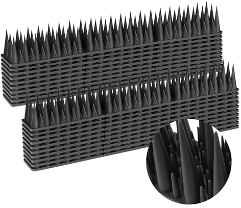 Pinchos Antipalomas Paquete de 20,Pinchos para Palomas Duraderos y Fáciles de Instalar,Picos de Pájaros Adecuados para Balcón, Terraza, Jardín y Barandilla,Protección contra Aves y Gatos,Negro